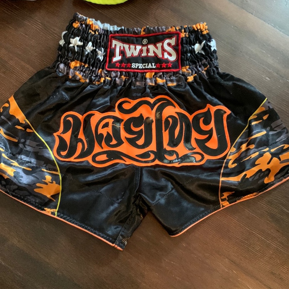 Size Small Muay Thai Shorts Orange Camo